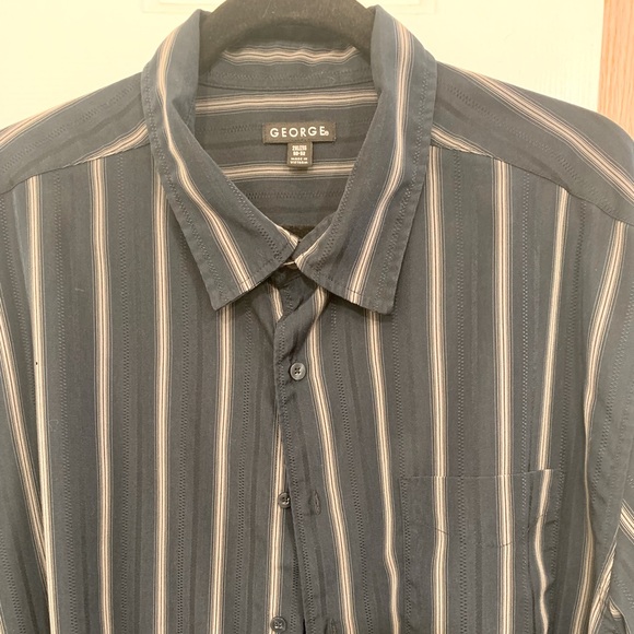 Men’s George XXL 50-52 long sleeve button up dress shirt. - Picture 2 of 3